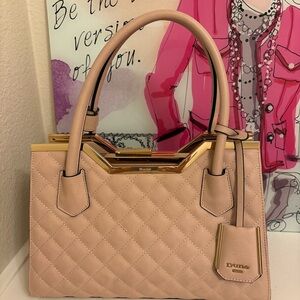 Dune London Quilted Tote in Blush
